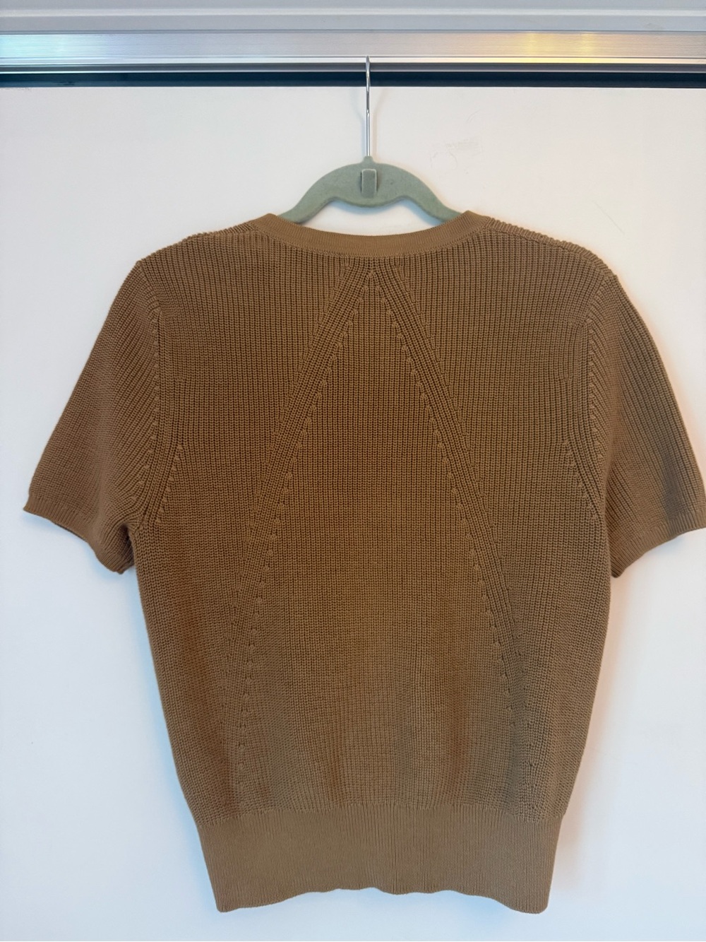 rag & bone Short-Sleeve Camel Knit Cardigan - Picture 2 of 5